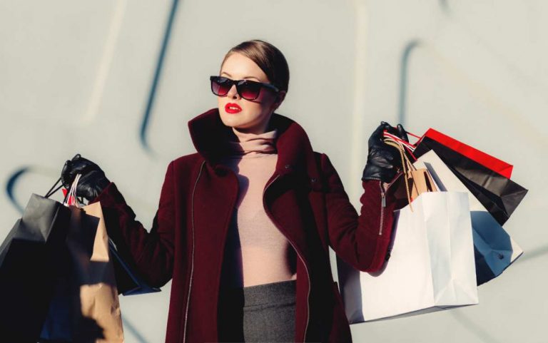 money can buy happiness - sunglasses woman shopping
