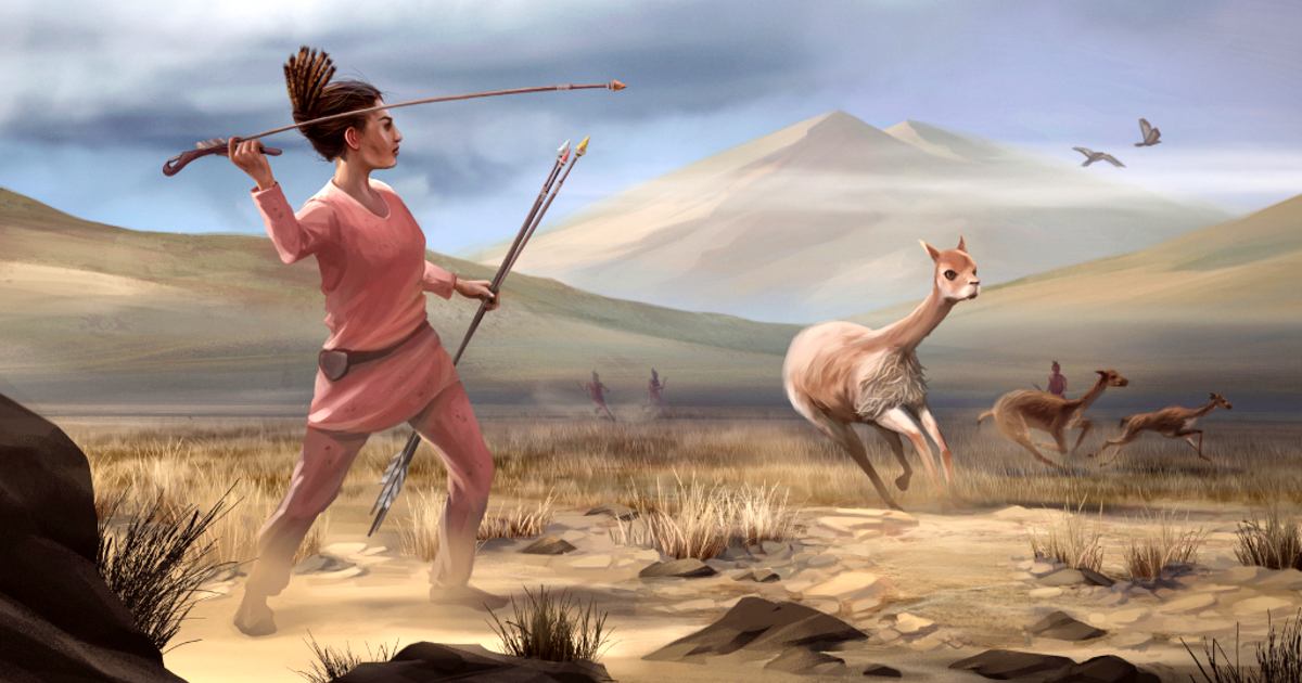Up to 50% of big game hunters in the Pleistocene era were women