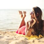 skin cancer app - woman on beach