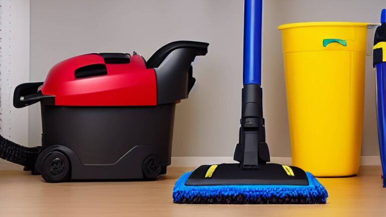 men cleaning house - household cleaning implements