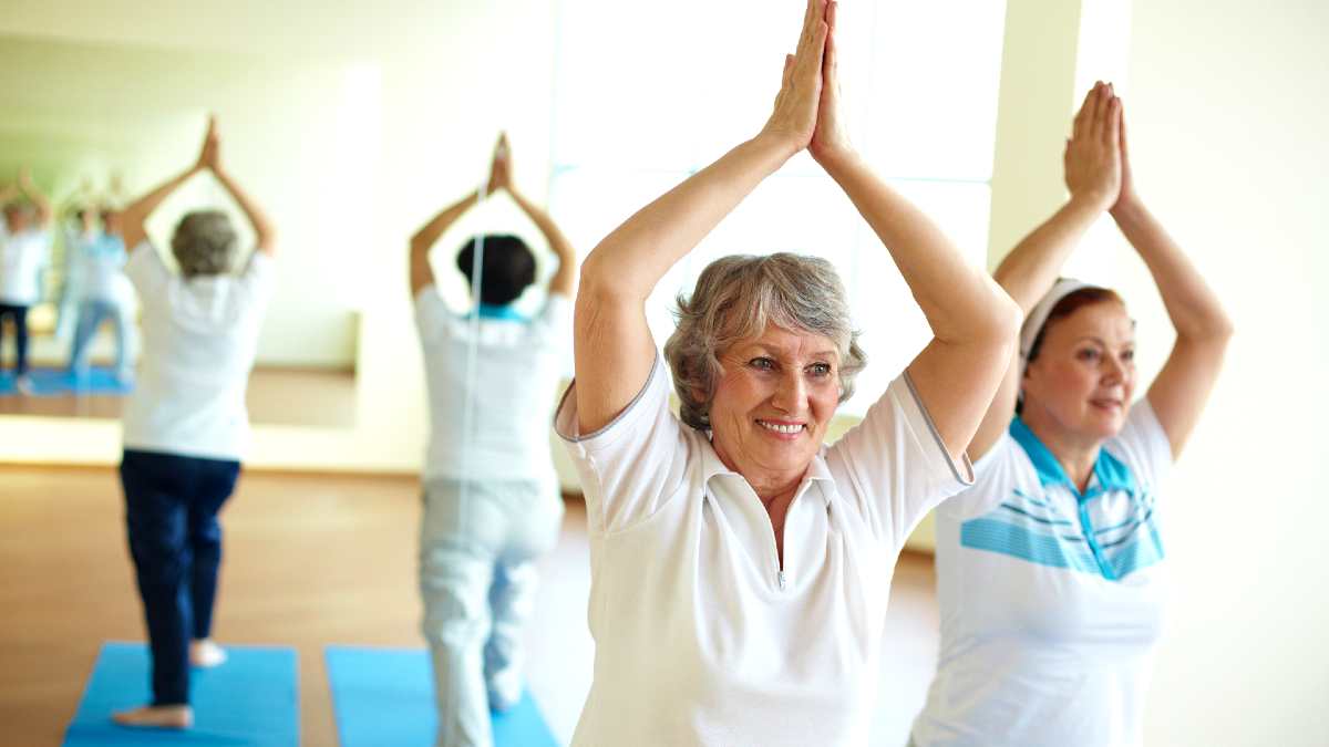 fall prevention interventions - elderly yoga
