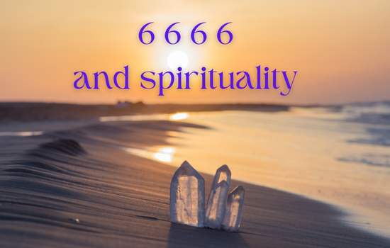 angel number 6666 and spirituality - shiny crystals on beach