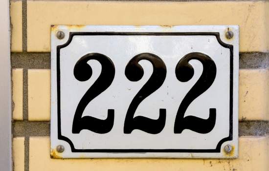 why do i keep seeing 222 - street sign