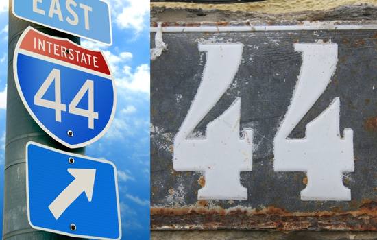4444 angel number in numerology - road signs
