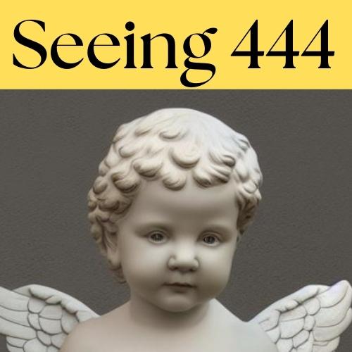 angel number 444 meaning - stone cherub