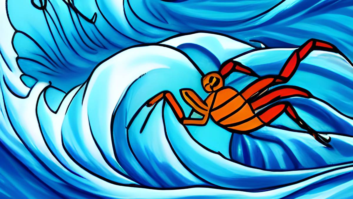 Aquarius and Scorpio Compatibility - red scorpion on the water