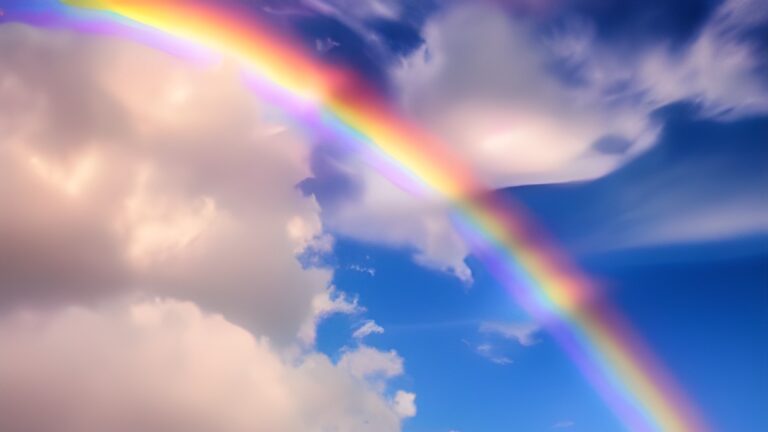 777 Engel Zahl Bedeutung - Regenbogen in den Wolken
