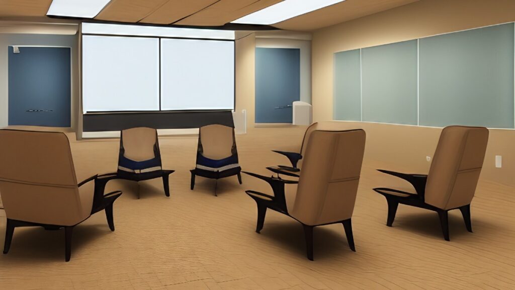 Alternatives to Rehab - group therapy room with chairs