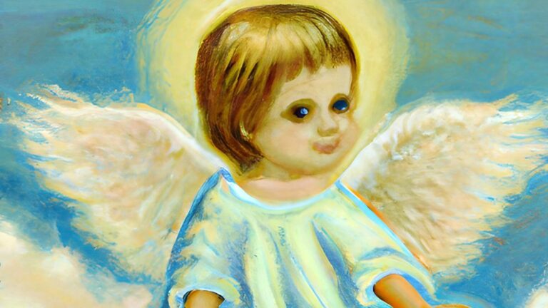 1919 angel number - cute angel painting