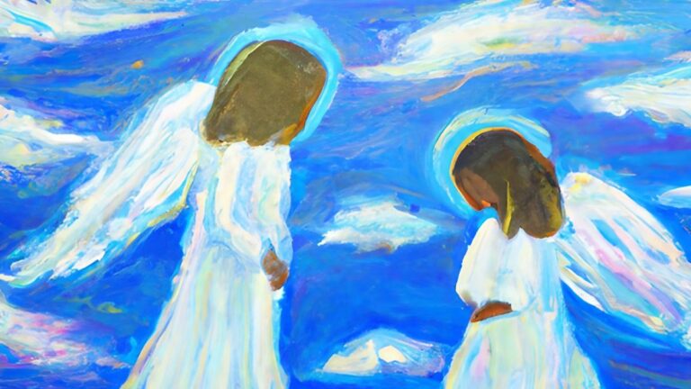 211 angel number - cute twin flame angel painting