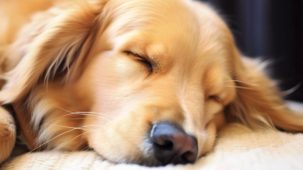 what do dogs dream about - golden retriever sleeping