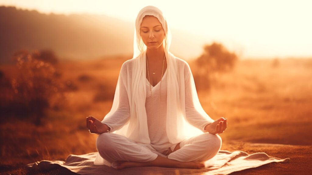 mindfulness meditation for pain management - woman meditating