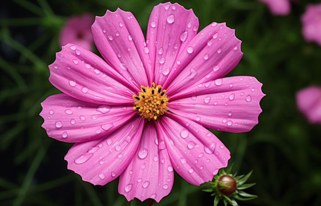 The cosmos flower finds its roots in the scrub and meadowlands of Mexico, where the majority of the species are native.