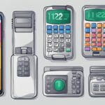 Collection of various digital devices and card terminals.