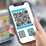 Person scanning QR code on smartphone.