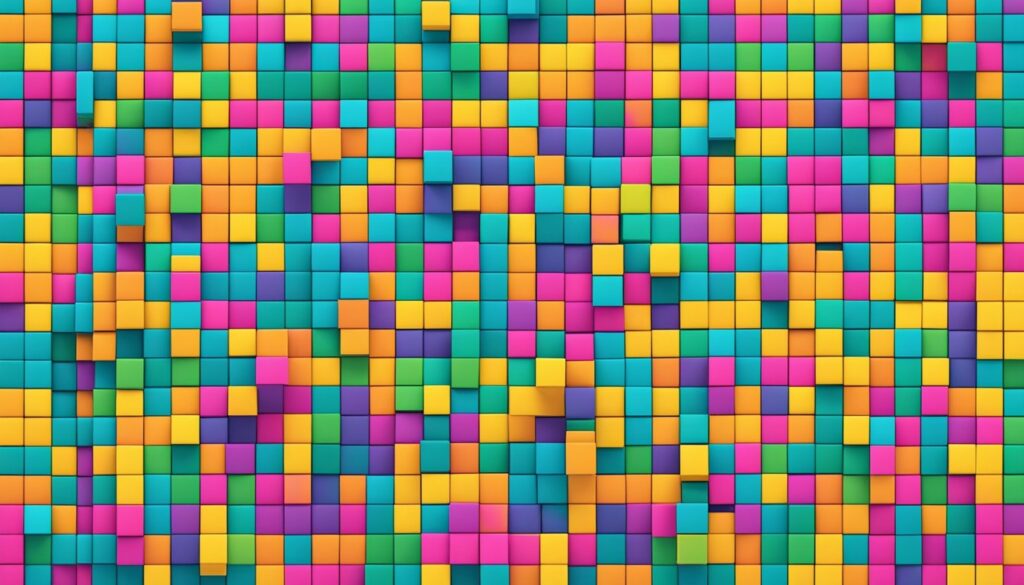 Colorful 3D cubes pattern background.