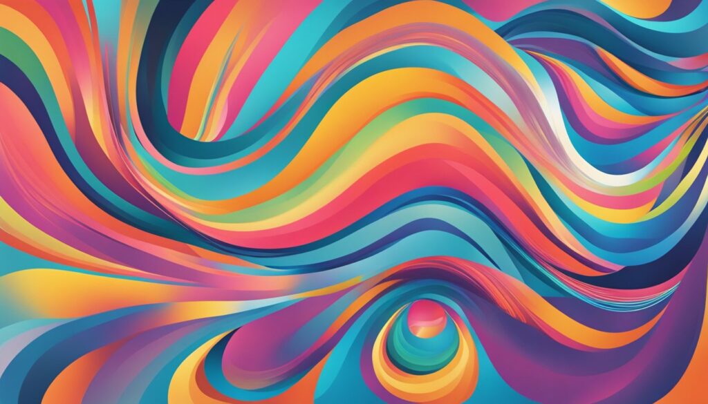 Colorful abstract wavy background design.