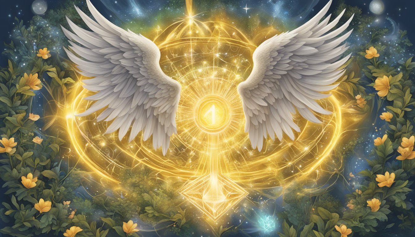 A glowing 2002 Angel Number surrounded by symbols of personal growth and transformation