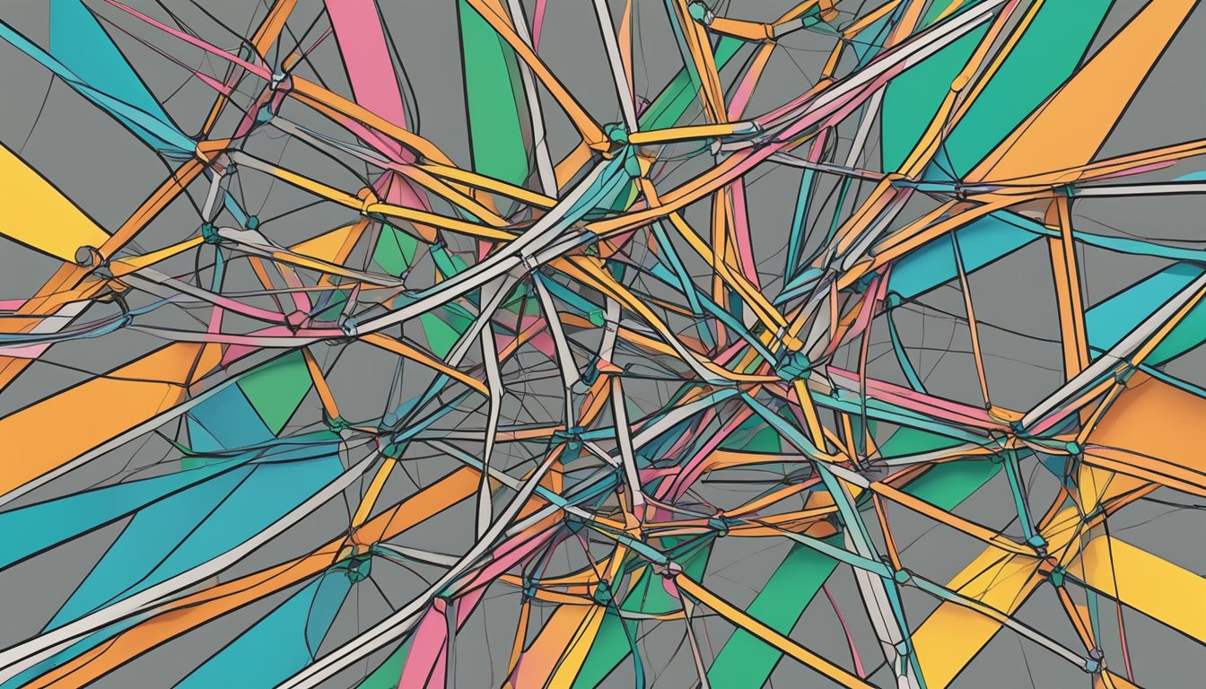 A tangled web of interconnected lines representing the impact of "555" on personal relationships