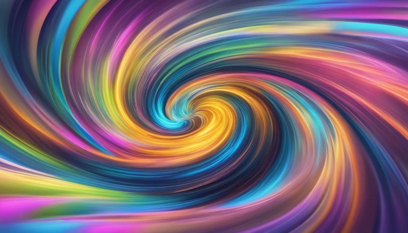 A swirling vortex of vibrant energy emanates from the number 848, pulsating with power and significance