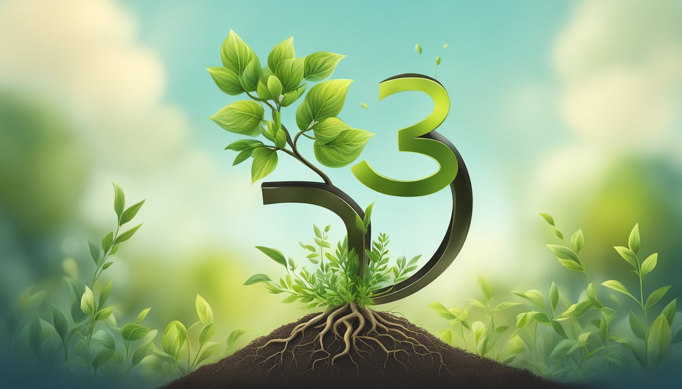 "595" symbolically grows from a small seedling, intertwining with relationships and personal growth